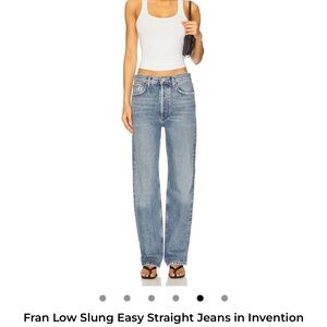 Agolde Fran Low-Slung Straight Jeans